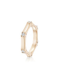 Honey Station Ring in 18k Pink Gold with White Diamonds — Melissa Kaye