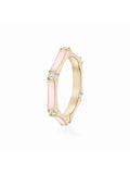 Honey Station Ring in Pastel Pink Enamel and 18k Pink Gold with White Diamonds — Melissa Kaye