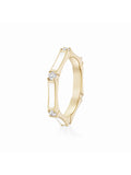 Honey Station Ring in White Enamel and 18k Yellow Gold with White Diamonds — Melissa Kaye
