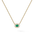Lenox OOAK Pendant in 18k Yellow Gold with Emerald, Pave White Diamonds and Enamel — Melissa Kaye