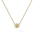 Lenox OOAK Pendant in 18k Yellow Gold with Yellow Sapphire, Pave White Diamonds and Enamel — Melissa Kaye