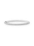 Lenox Cuff Double in 18k White Gold with White Diamonds — Melissa Kaye