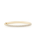 Lenox Cuff Double in 18k Yellow Gold with White Diamonds — Melissa Kaye