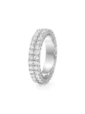 Lenox Eternity Band Double in 18k White Gold with White Diamonds — Melissa Kaye