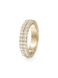 Lenox Eternity Band Double in 18k Yellow Gold with White Diamonds — Melissa Kaye
