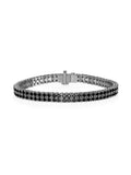 Lenox Tennis Bracelet Double in 18k Blackened Gold with Black Diamonds — Melissa Kaye