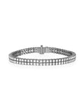 Lenox Tennis Bracelet Double in 18k Blackened Gold with White Diamonds — Melissa Kaye