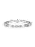 Lenox Tennis Bracelet Double in 18k White Gold with White Diamonds — Melissa Kaye