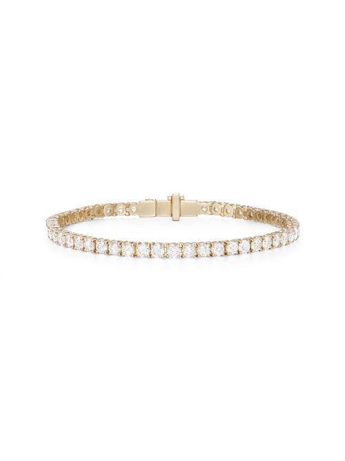Lenox Tennis Bracelet Medium in 18k Yellow Gold with White Diamonds — Melissa Kaye