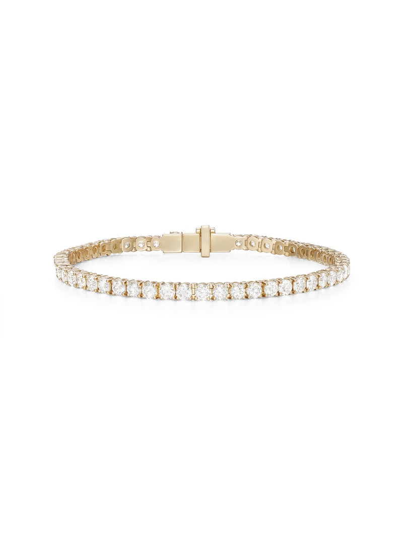 Lenox Tennis Bracelet Medium in 18k Yellow Gold with White Diamonds — Melissa Kaye