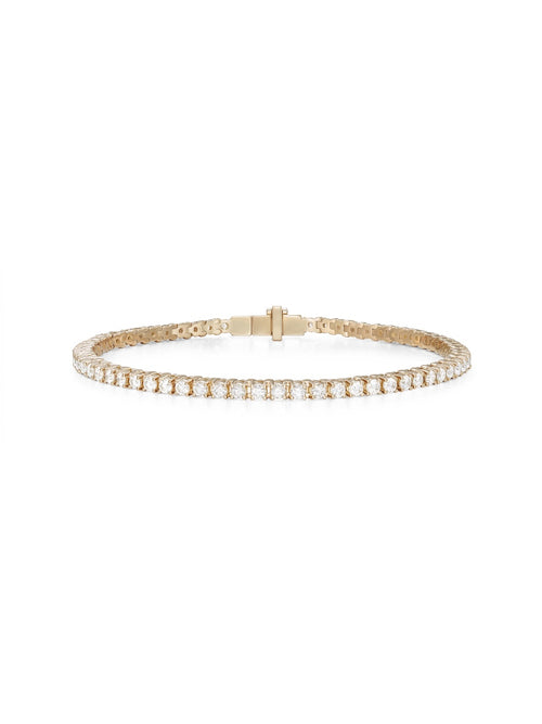 Lenox Tennis Bracelet in 18k Yellow Gold with White Diamonds — Melissa Kaye