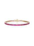 Lenox Tennis Bracelet Medium in 18k Yellow Gold with Pink Sapphires — Melissa Kaye