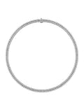 Lenox Tennis Necklace Double in 18k Blackened Gold with White Diamonds — Melissa Kaye