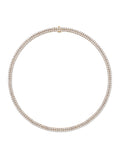  Lenox Tennis Necklace Double in 18k Pink Gold with White Diamonds — Melissa Kaye
