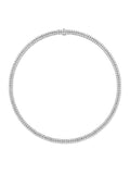 Lenox Tennis Necklace Double in 18k White Gold with White Diamonds — Melissa Kaye