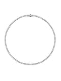 Lenox Tennis Necklace Medium in 18k Blackened Gold with White Diamonds — Melissa Kaye