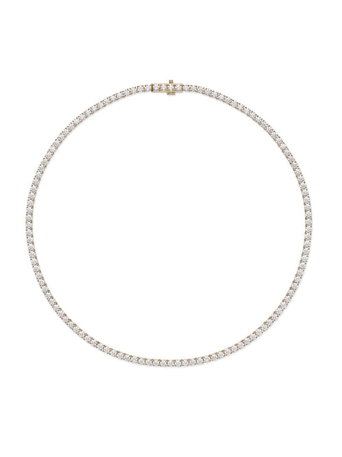 Lenox Tennis Necklace Medium in 18k Yellow Gold with White Diamonds — Melissa Kaye