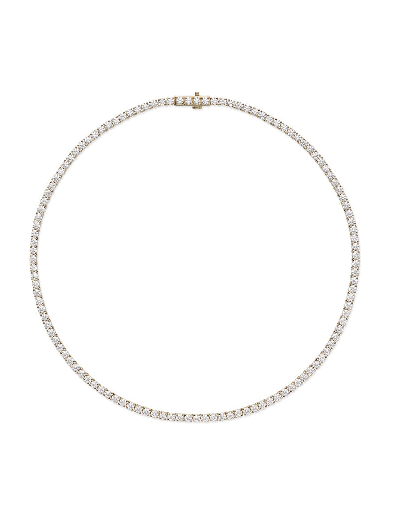 Lenox Tennis Necklace Medium in 18k Yellow Gold with White Diamonds — Melissa Kaye