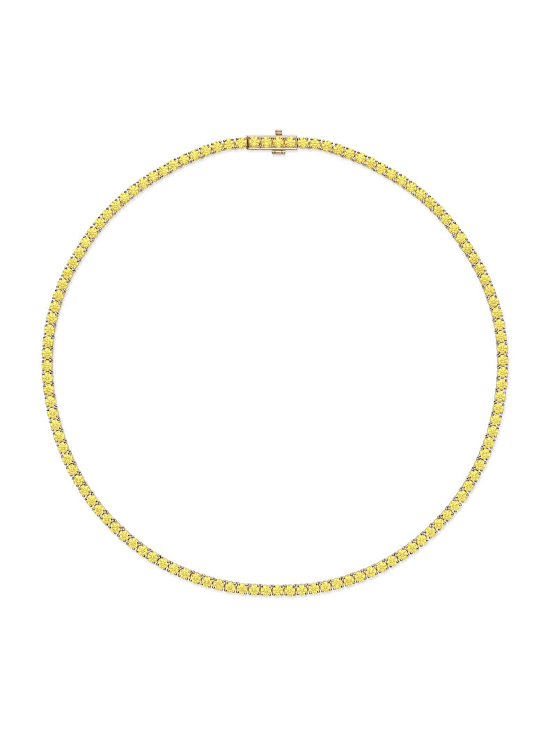 Lenox Tennis Necklace Medium in 18k Yellow Gold with Yellow Sapphires — Melissa Kaye