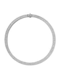 Lenox Tennis Necklace Triple in 18k Blackened Gold with White Diamonds — Melissa Kaye