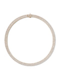 Lenox Tennis Necklace Triple in 18k Pink Gold with White Diamonds — Melissa Kaye
