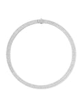 Lenox Tennis Necklace Triple in 18k White Gold with White Diamonds — Melissa Kaye