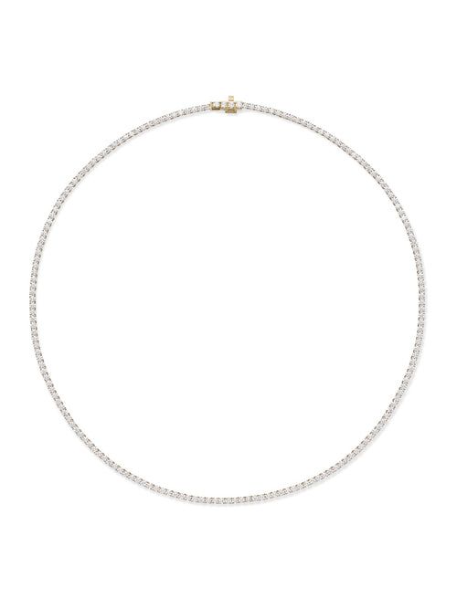 Lenox Tennis Necklace in 18k Yellow Gold with White Diamonds — Melissa Kaye