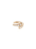 Lola Earcuff in 18k Pink Gold with White Diamonds — Melissa Kaye