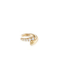 Lola Earcuff in 18k Yellow Gold with Partial Diamond Setting — Melissa Kaye