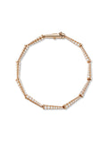 Lola Linked Bracelet in 18k Pink Gold with White Diamonds — Melissa Kaye