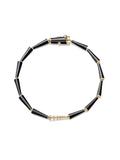 Lola Linked Bracelet in 18k Yellow Gold with Black Enamel and White Diamonds — Melissa Kaye