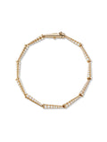 Lola Linked Bracelet in 18k Yellow Gold with White Diamonds — Melissa Kaye