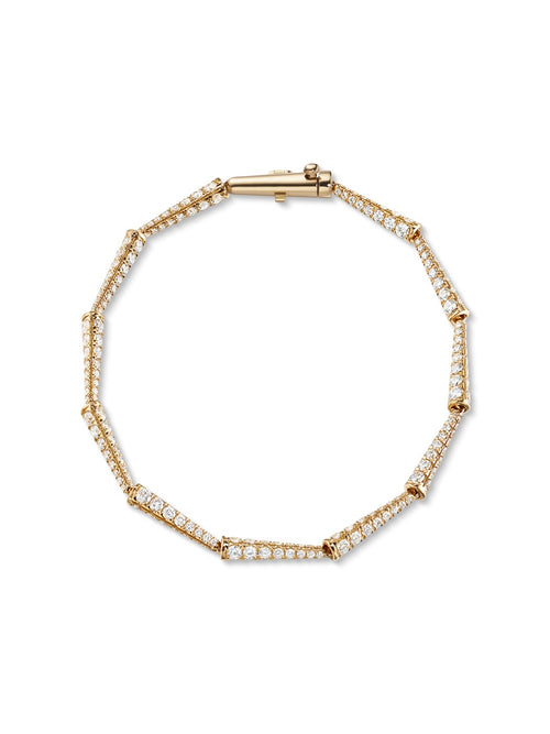 Lola Linked Bracelet in 18k Yellow Gold with White Diamonds — Melissa Kaye