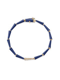 Lola Linked Bracelet in 18k Yellow Gold with Navy Enamel and White Diamonds — Melissa Kaye