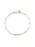 Lola Linked Bracelet in 18k Yellow Gold with White Enamel and White Diamonds — Melissa Kaye