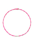 Lola Linked Necklace in 18k Pink Gold with Neon Pink Enamel and White Diamonds — Melissa Kaye