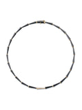 Lola Linked Necklace in 18k Yellow Gold with Black Enamel and White Diamonds — Melissa Kaye