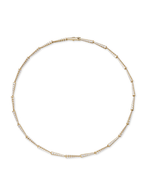 Lola Linked Necklace in 18k Yellow Gold with White Diamonds — Melissa Kaye