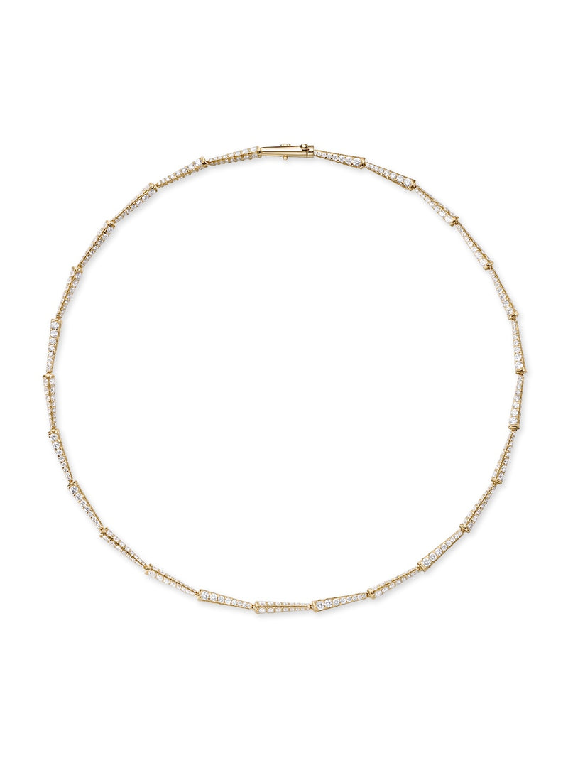 Lola Linked Necklace in 18k Yellow Gold with White Diamonds — Melissa Kaye