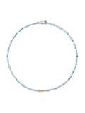 Lola Linked Necklace in 18k Yellow Gold with Pastel Blue Enamel and White Diamonds — Melissa Kaye