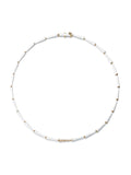 Lola Linked Necklace in 18k Yellow Gold with White Enamel and White Diamonds — Melissa Kaye