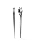 Lola Needle Earring Large in 18k Blackened Gold — Melissa Kaye