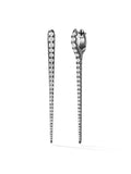 Lola Needle Earring Large in 18k Blackened Gold with White Diamonds — Melissa Kaye