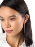 LOLA NEEDLE EARRING Large (Partial Diamond)
