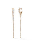  Lola Needle Earring Large in 18k Pink Gold with White Diamonds — Melissa Kaye