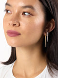 LOLA NEEDLE EARRING Medium (Partial Diamond)