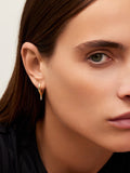 LOLA NEEDLE EARRING Mini (Partial Diamond)