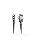Lola Needle Earring Small in 18k Blackened Gold with Black Diamonds — Melissa Kaye
