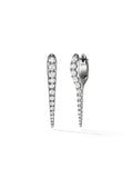 Lola Needle Earring Small in 18k Blackened Gold with White Diamonds — Melissa Kaye