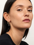 LOLA NEEDLE EARRING Small (Partial Diamond)